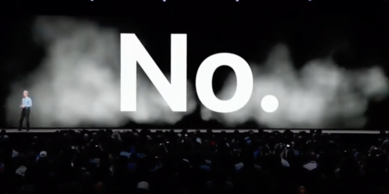 "No." - Craig Federighi, WWDC 2018